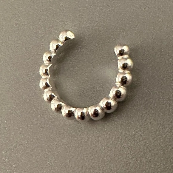 Sterling Silver Beaded Ear Cuff - Picture 8 of 10